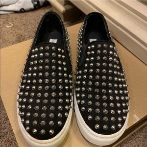 Steve Madden spiked rhinestone slip on sneakers